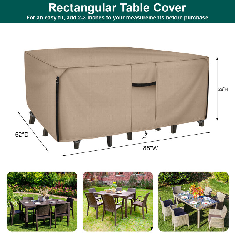 Patio Furniture Covers,Outdoor Furniture Covers Waterproof, Heavy Duty Oxford Patio Table Cover For Dining