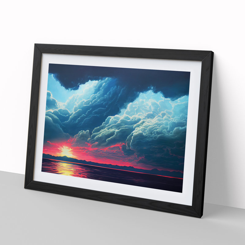Clouds at Sunset Vol.3 - Framed Print, Black, 25cm H x 34cm W x 2cm D