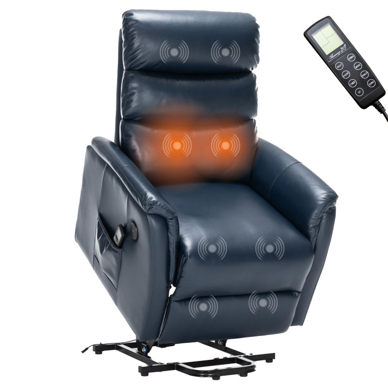 Fauteuil de massage Dexmoor, Bleu marine