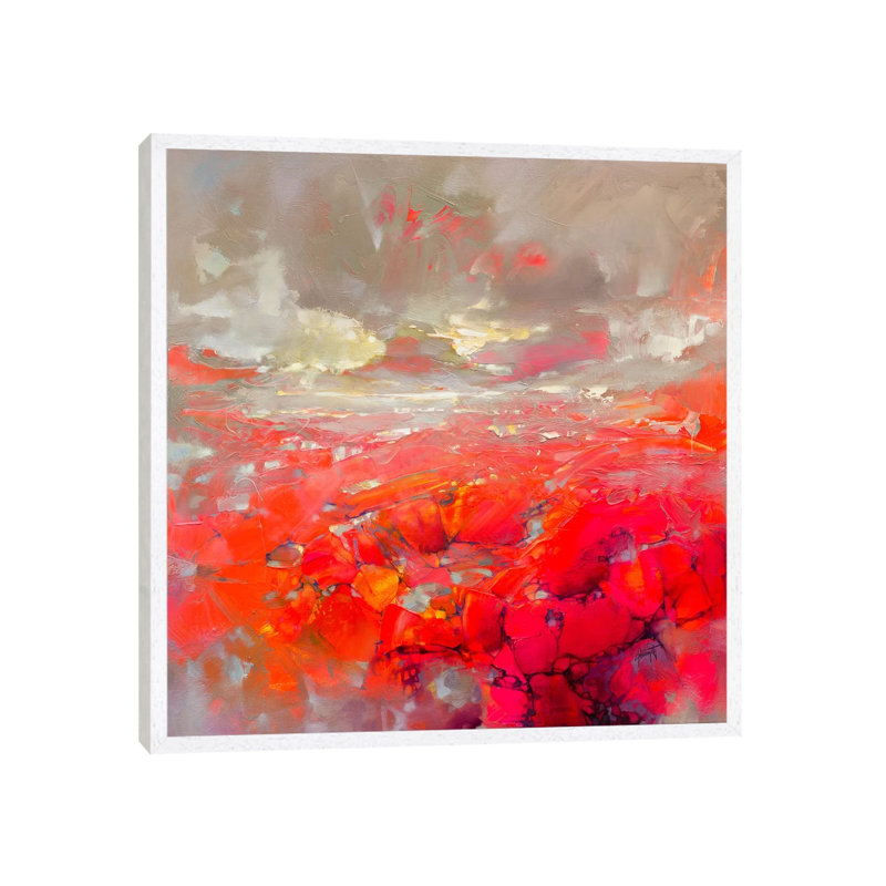 Molecular Bonds by Scott Naismith - Painting on Canvas, 93.98 cm H x 93.98 cm W, White Framed