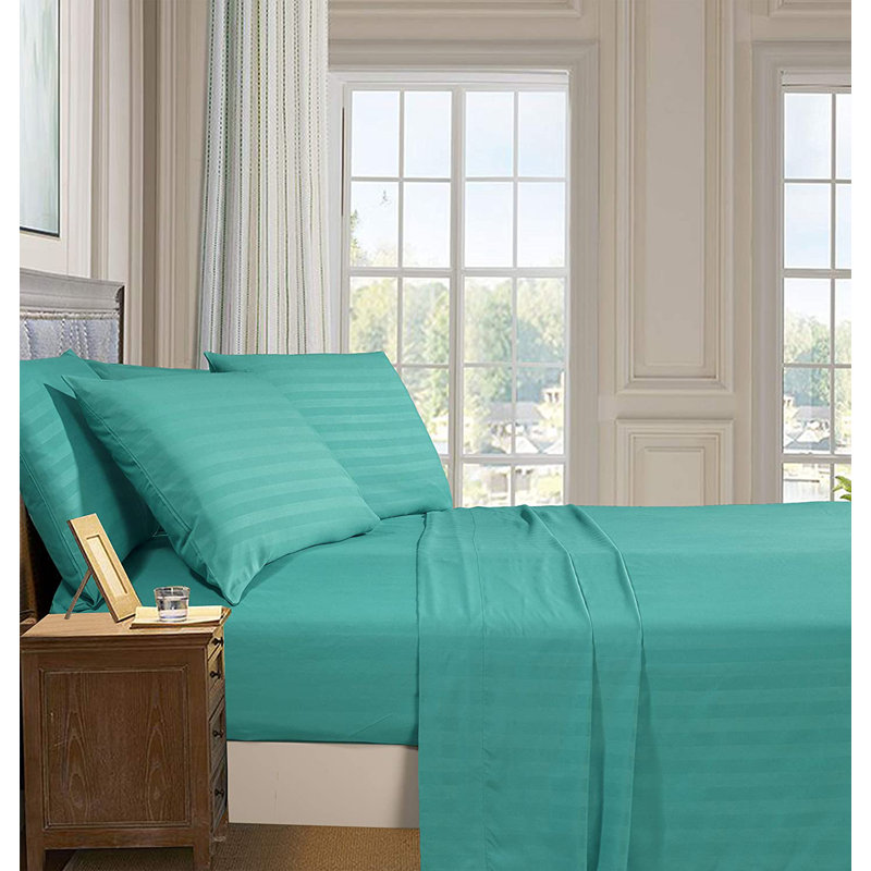 Microfiber Sheet Set, Full Sheet Set + Fitted Sheet + 4 Pillowcases, Turquoise