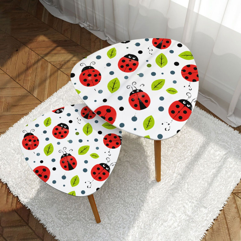 Ensemble de 2 tables basses gigognes Triangle