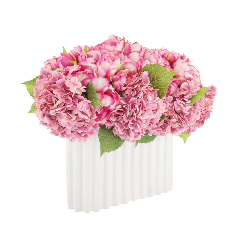 Hydrangea and Peony Centerpiece