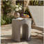 Table d'appoint d'extérieur ronde en U MGO, gris clair