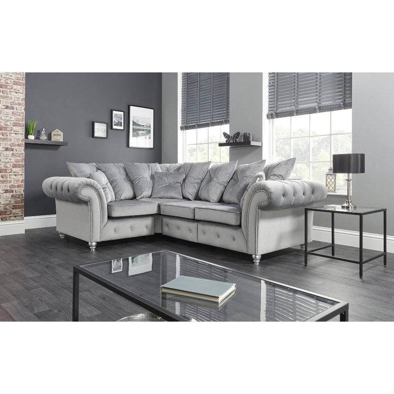 Kensington 4 Seater Velvet Corner Sofa