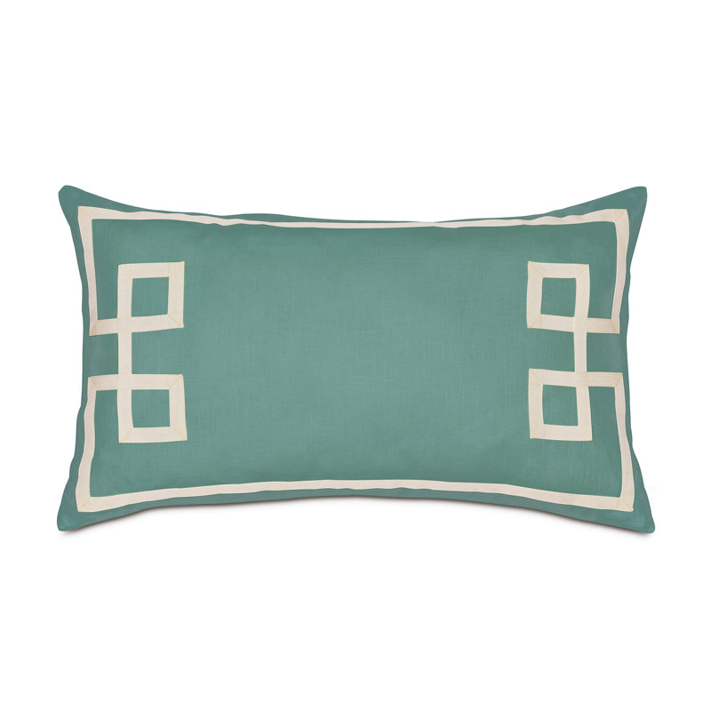 Coussin décoratif en lin Resort, Turquoise