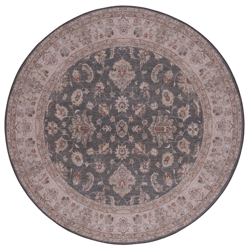 Tucson Performance Machine Washable Oriental Rug, Round 6'