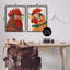 Ensemble de 2 giclées encadrées Quirky Hipster Roosters, design par Marcus Prime-112636237-112636236
