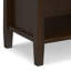 Table de chevet transitionnelle en bois massif avec tiroirs et tablette ouverte Warm Shaker-329681608