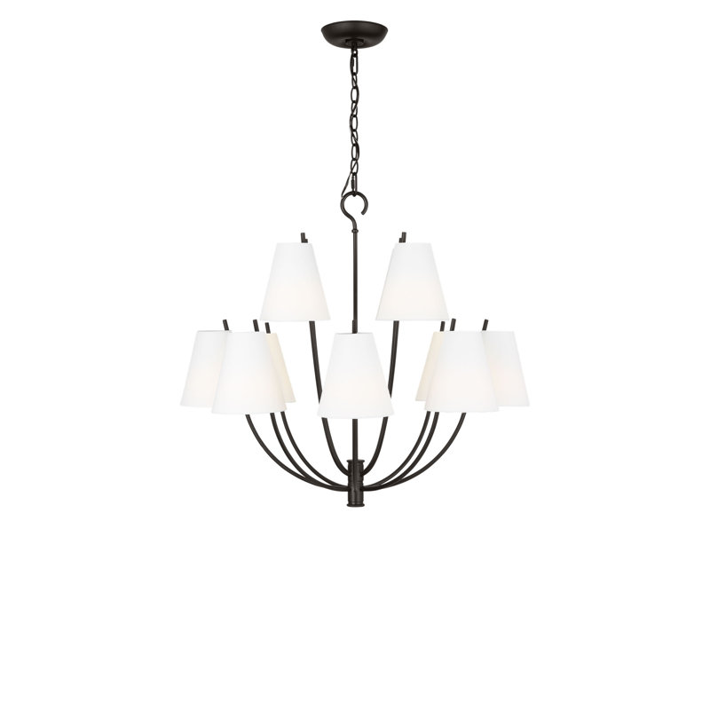 Marina Chandelier, Aged Iron, 116.63" H x 30" W  x 30" D