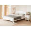 Lit double élégant, panneau de fibres à densité moyenne laqué blanc, 47,2 po x 38,6 po x 78,7 po | Fabrication 100% durable, conception traditionnelle | Parfait pour les chambres confortables et les décors intemporels, cadre élégant et robuste-1635606895