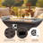 50'' Fire Pit Table Auto-Ignition Propane Gas Fire Pit Table-95382639-86283972