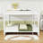 Queen Over Queen Wooden Bunk Bed With Ladder And Guardrails-1051118315