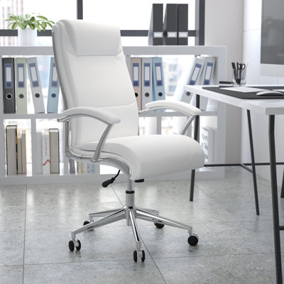 High Back Designer Smooth Upholstered Executive Swivel Office Chair by Flash Furniture