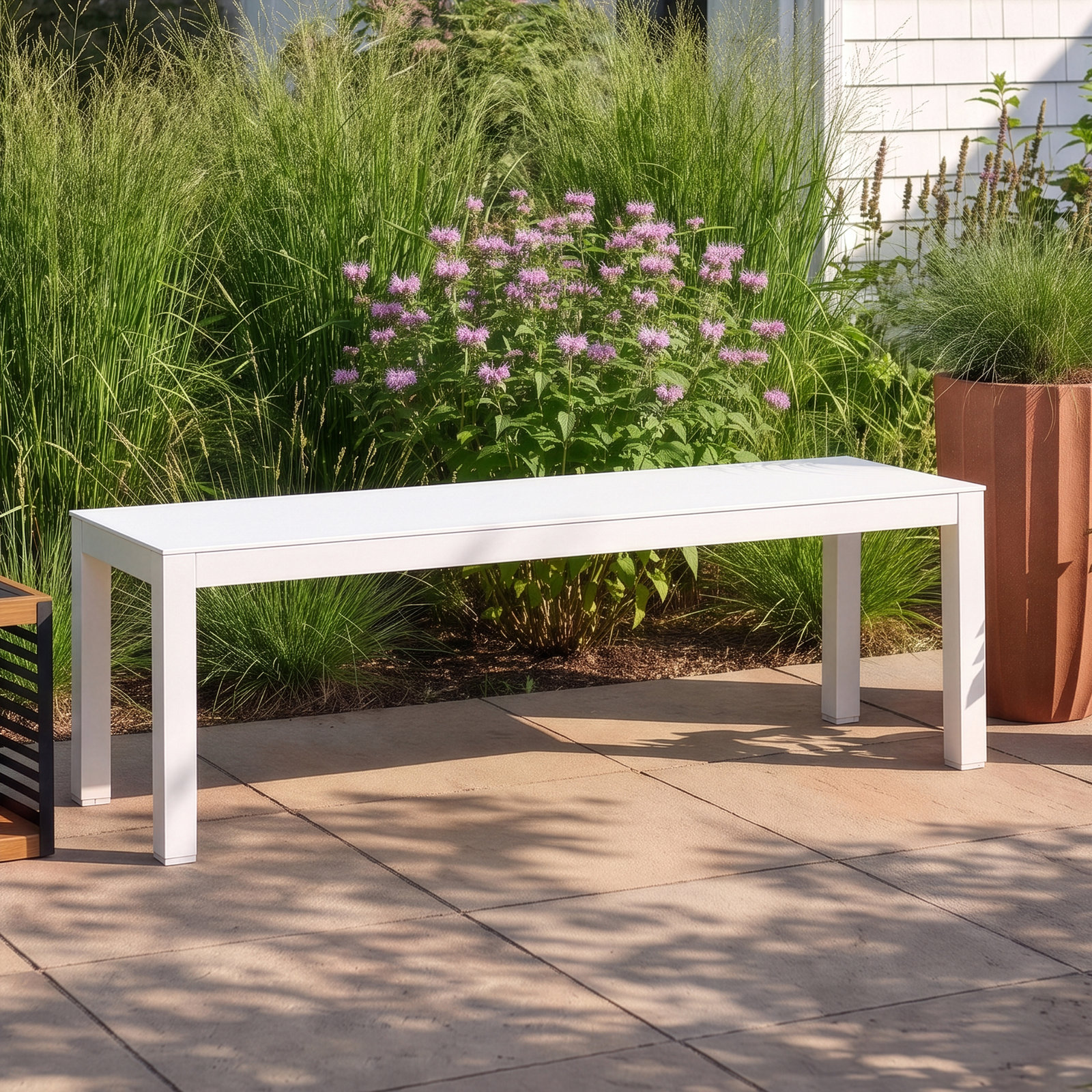 Armando 54" Picnic Bench, White