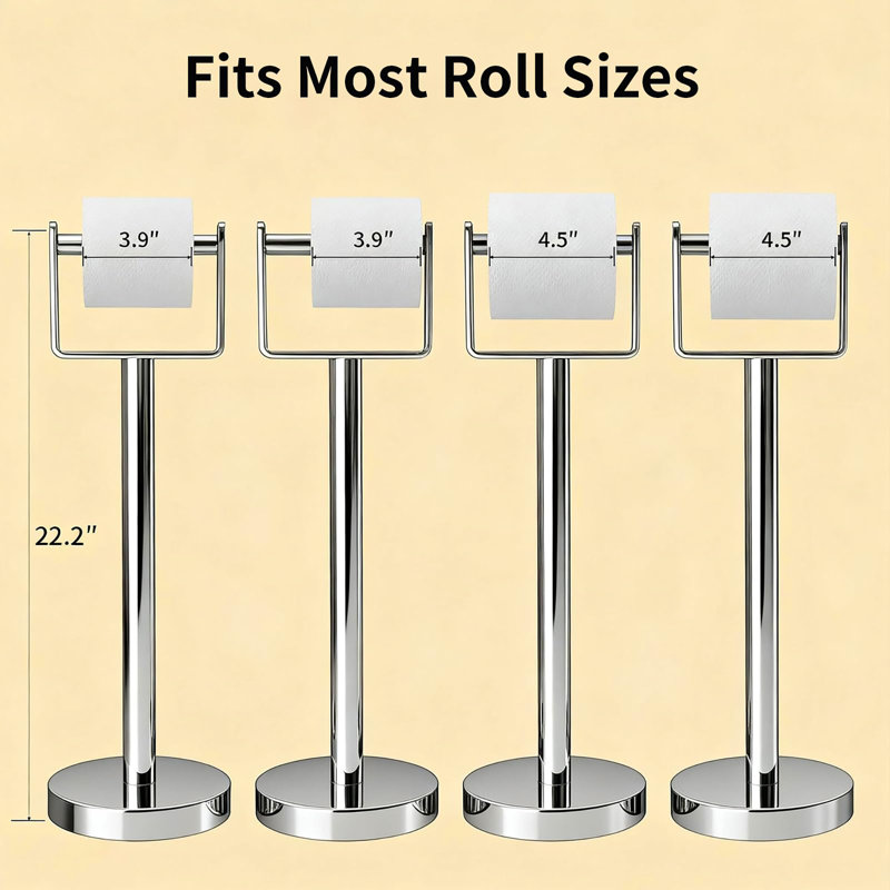 Free Standing Toilet Paper Holder, Chrome