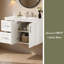 Meuble-lavabo mural 36 po, 2 tiroirs, lavabo simple en céramique 3 trous-320908171