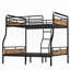 Lit superposé au-dessus de grand lit en métal sans sommier Auroralynn, robuste et peu encombrant pour la chambre à coucher (date d’arrivée prévue le 2024/12/23)-129979385