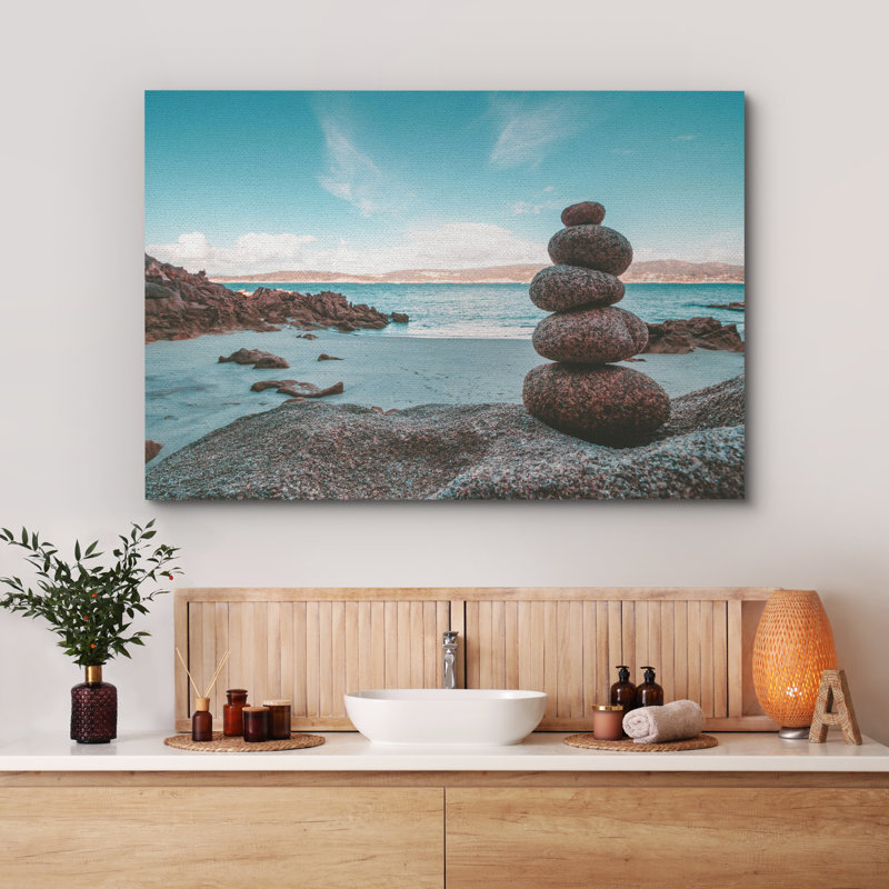 Photographie de paysage zen moderne, Toile tendue, H 12 po x l 18 po