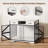 Farmhouse Dog Crate Furniture for Medium & Large Dogs with Lockable Double Doors,  Storage Drawers & Open Shelf, Wooden Indoor Kennel Console Table-72076295-82377675