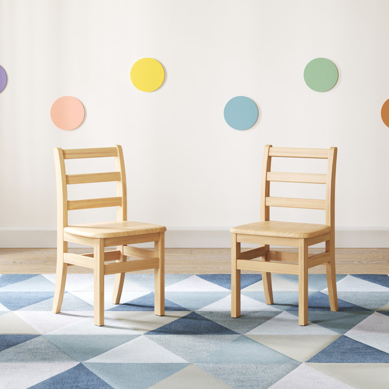 Chaises à dossier échelle en bois franc Little Innovator, 14 po