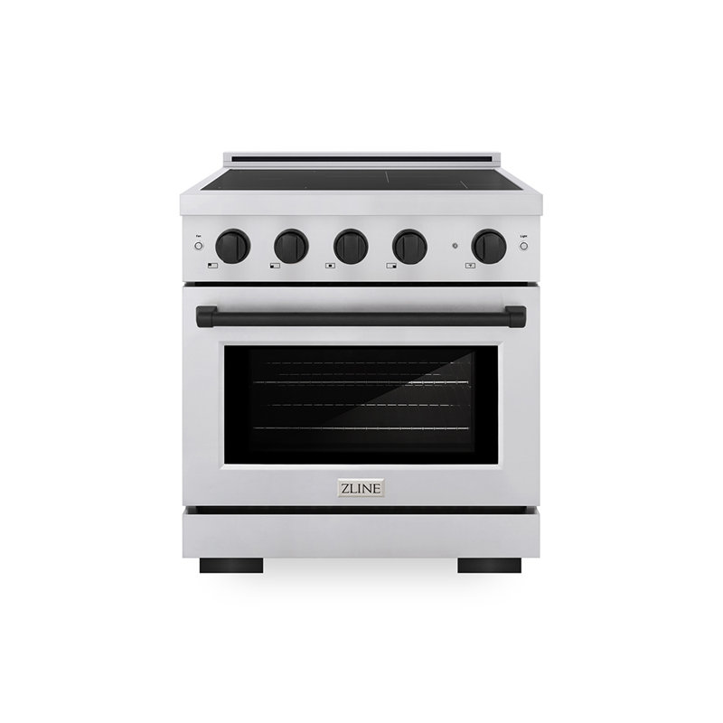ZLINE Autograph 30 in. Paramount Induction Range with 4 Element Cooktop & Matte Black Accents, Matte Black