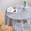 Nappe petite nappe de table de bout 36 po x 36 po jusqu'à 22 po à motif de feuilles et bord festonné pour table de bout en jacquard imperméable