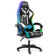 Hoffree Reclining Ergonomic PC & Racing Game Chair with LED Lights & Massage Lumbar Pillow