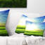 Coussin lumineux Bright Field At Sunrise