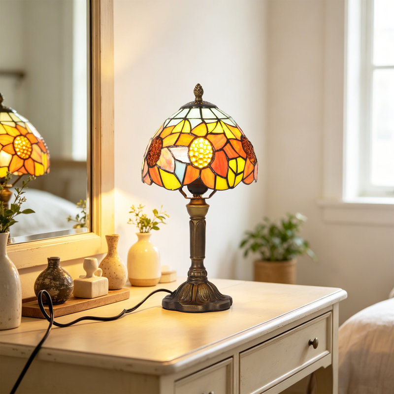14" Tiffany Sunflower Table Lamp (Bulb Include)