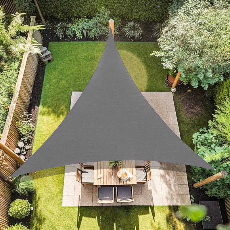 Personnaliser la voile d'ombrage triangulaire, Gris foncé, H 9 pi x l 9 pi x P 13 pi