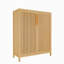 Tour à linge autoportante de 42 pouces pour garde-manger, chambre à coucher - Rangement pratique avec portes d'armoire et salle de lavage polyvalente facile à assembler, tablettes ouvertes