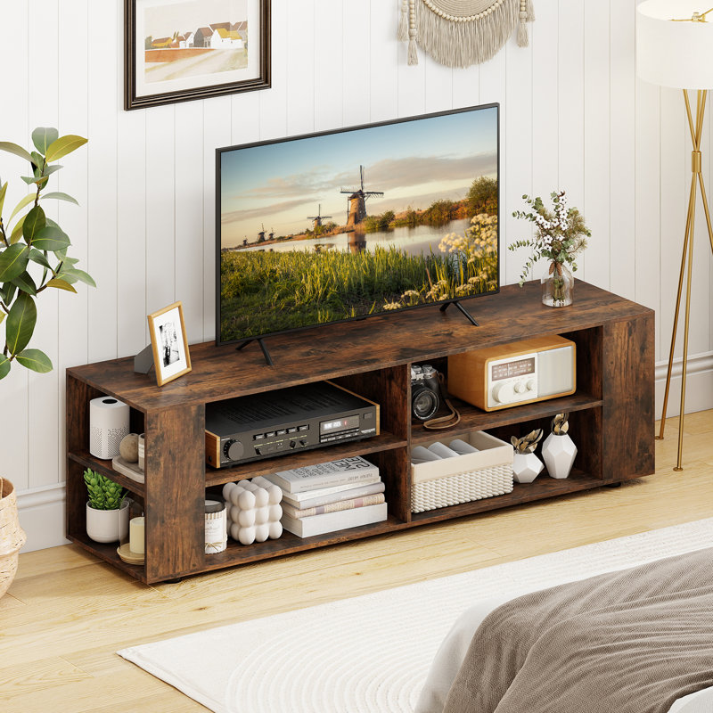 Aubriahna Unfinished TV Stand for TVs up to 65", Walnut