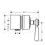 AXOR Montreux Wall Outlet With Check Valves And Volume Control, Lever Handle-11081159