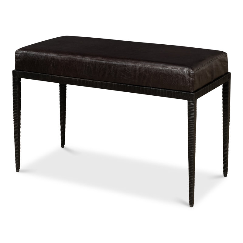 Duke Ridged Leather Bench