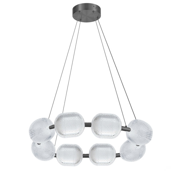 Dainolite Peri 8 Light LED Chandelier - 56W - Aged Brass Finish ...