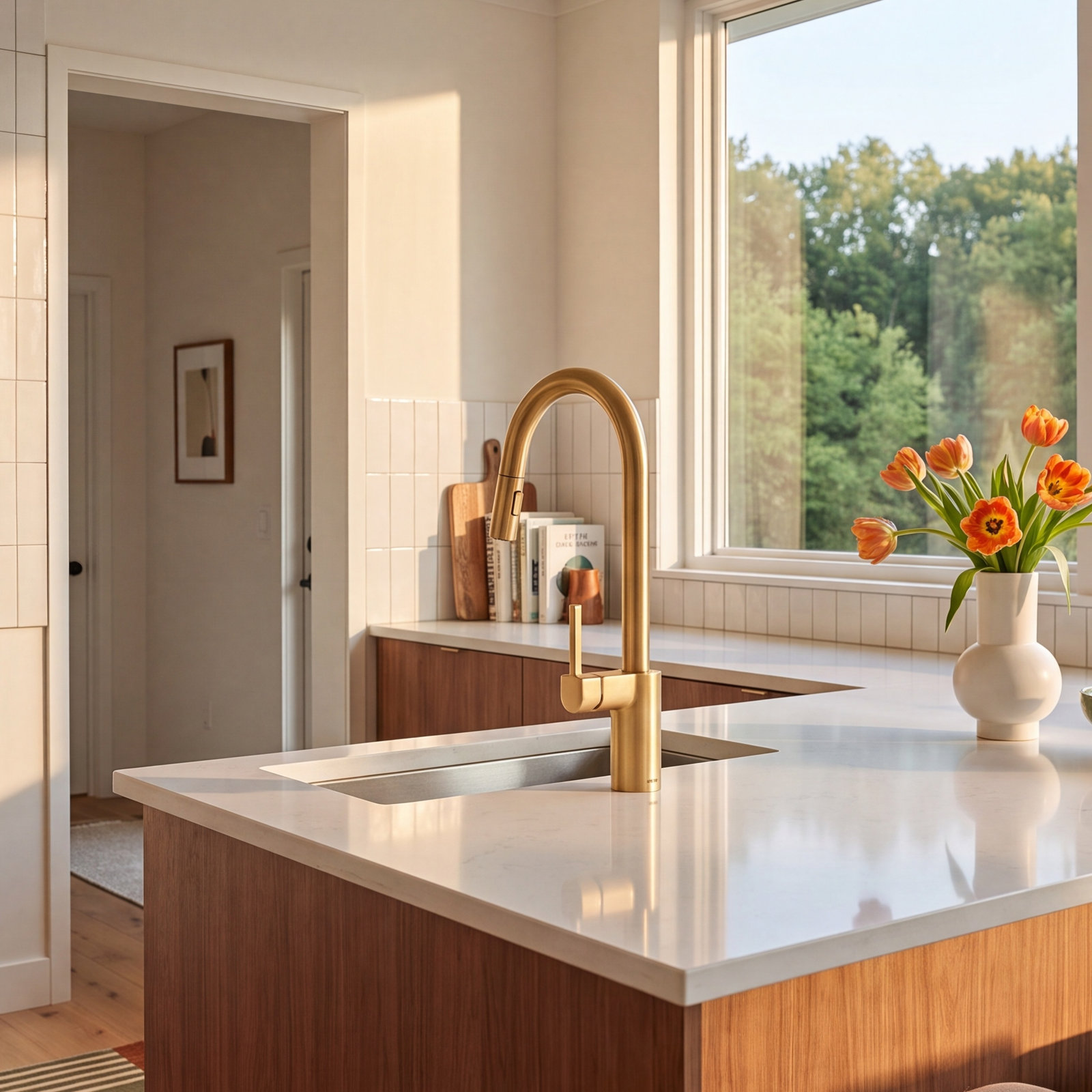 Moen Align Pull-Down Kitchen Faucet, Brushed Gold