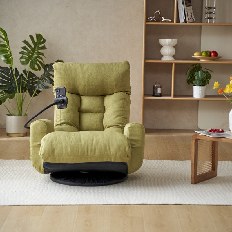 Fauteuil inclinable réglable à 360 ° Wyatt avec support pour la tête et la taille, Vert