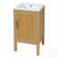 Armoire de salle de bain avec rangement, lavabo en céramique, tablette réglable, charnières à fermeture douce pour les petits espaces