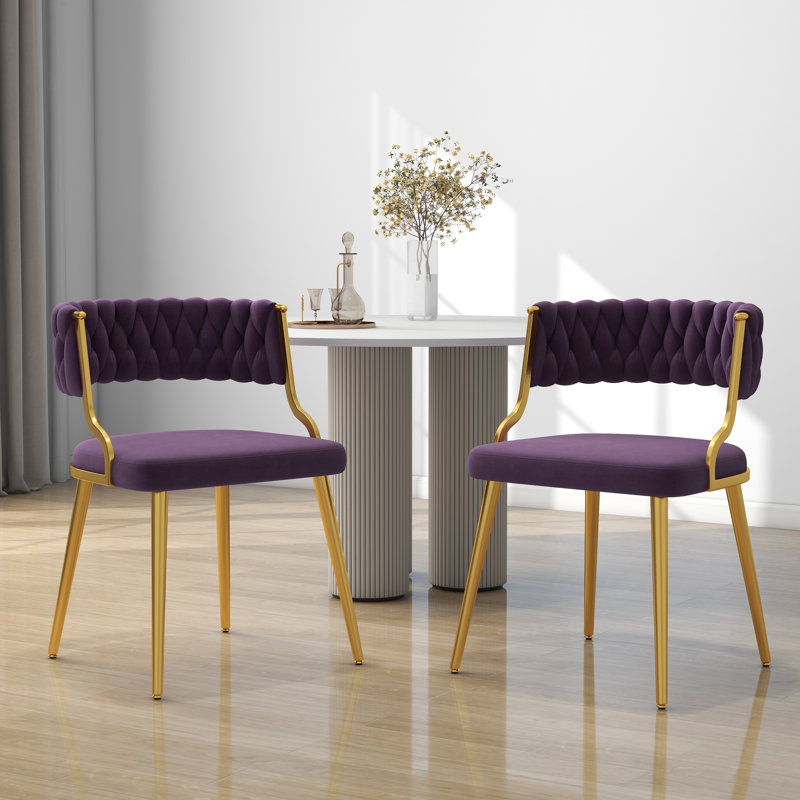 Christal Upholstery Dining Chair, Purple