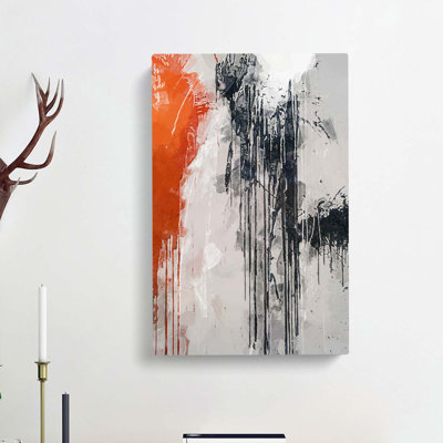 Paint Splashes In Abstract - Wrapped Canvas Painting