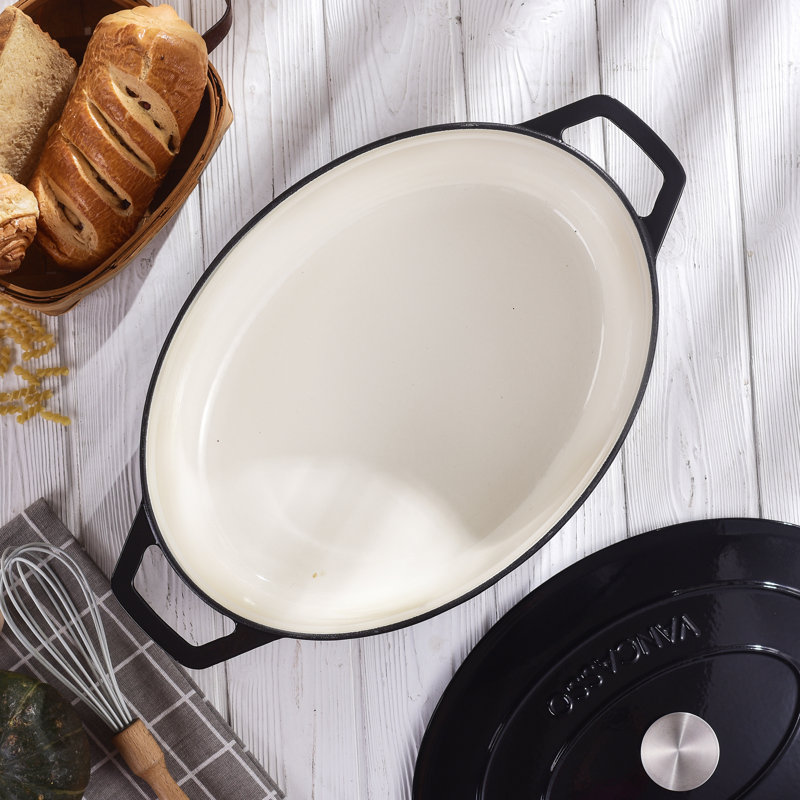 Cocotte en fonte antiadhésive Vancouver, Noir, 8,5 pte