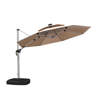 Parasol en porte-à-faux à énergie solaire 11 po