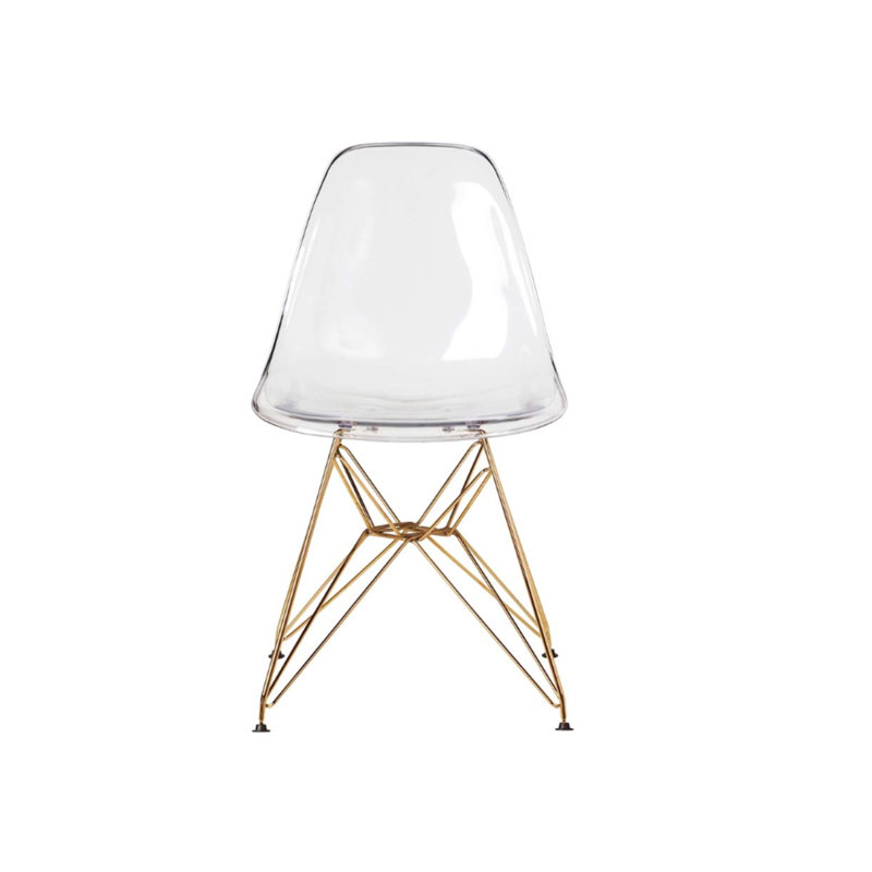 Chaise d'appoint Breanne, Or, Transparent, 1