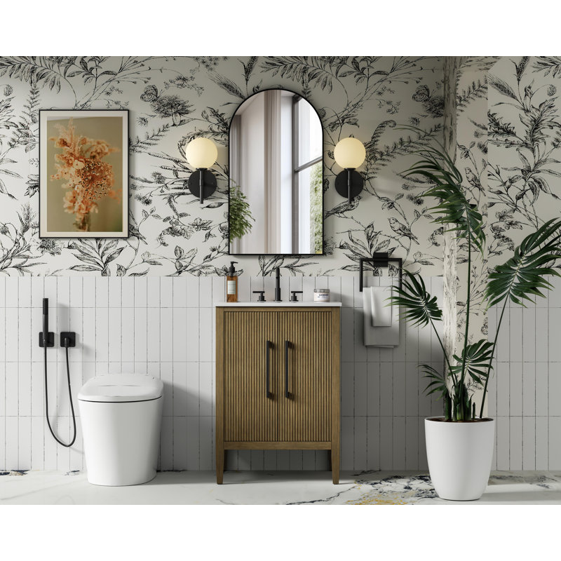 24 inch Single Bathroom Vanity, Hazel Oak