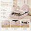 Velvet Princess Kids Ottoman Bed 90x190cm, Shell Headboard & Hydraulic Lift-Up Storage Base-1637929426