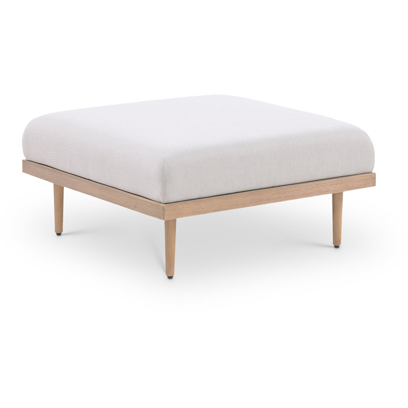 Repose-pieds de terrasse en tissu d'oléfine résistant à l'eau et résistant à l'eau Madeleine, Beige
