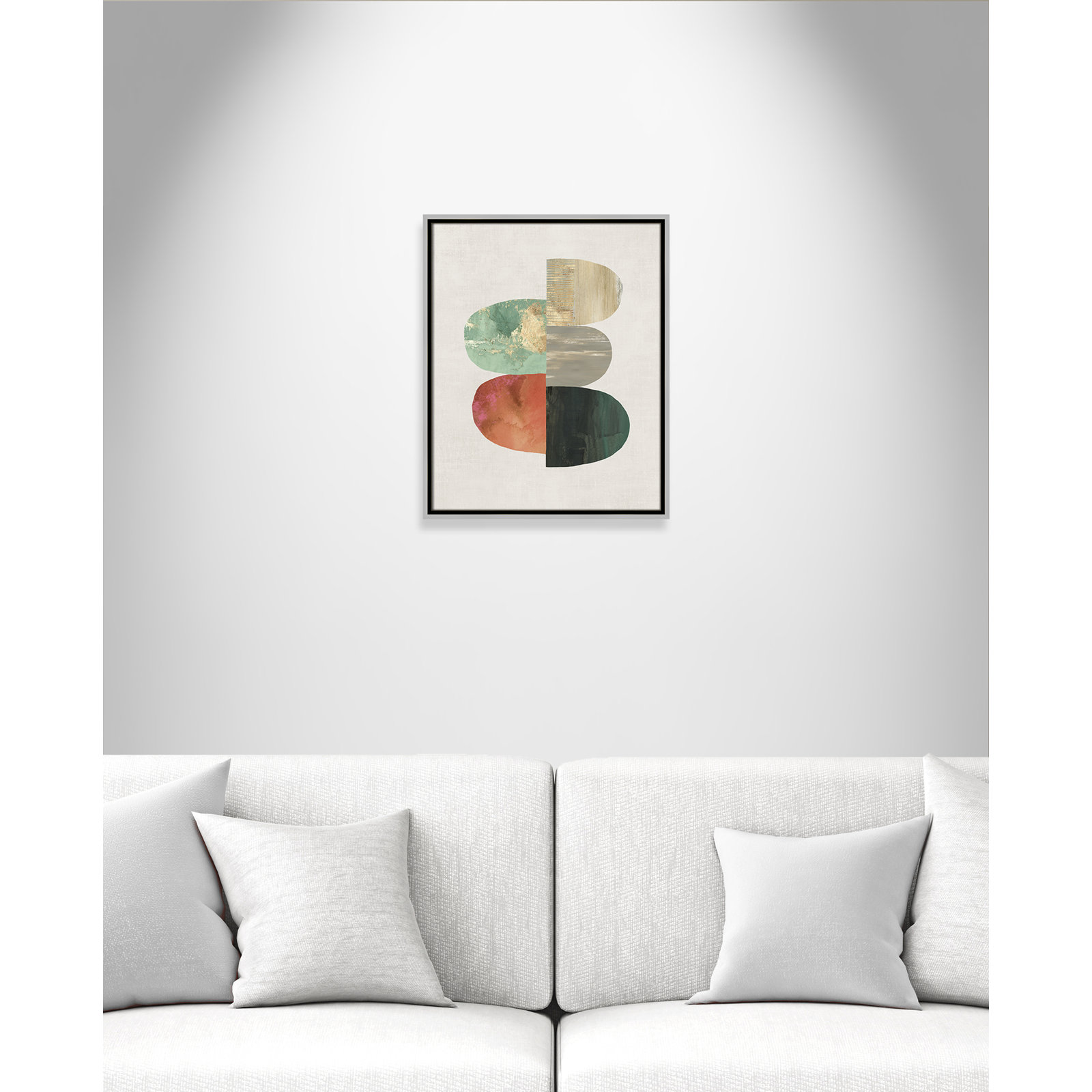 Evolving Energy I - Painting Print, Picture Framed Canvas, 21.5" H x 17.5" W, Black