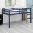 Wooden Loft Bed With Ladder-122058759
