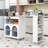 Rolling Kitchen Island with Extended Table, Kitchen Island with LED Light, Power Outlets and Storage-1316368928
